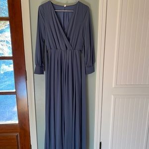 Pink Blush chiffon maternity dress